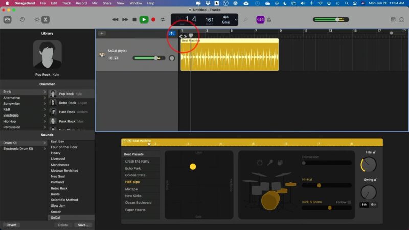 GarageBand Editing Software