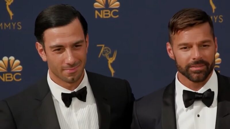 Ricky Martin and Jwan Yosef at the Grammy Awards