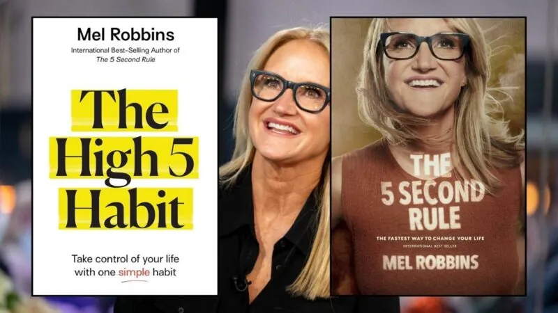 A collage featuring the covers of two books, "The High 5 Habit" and "The 5 Second Rule"