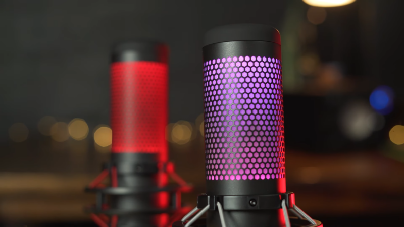 The HyperX QuadCast S Podcast Microphone