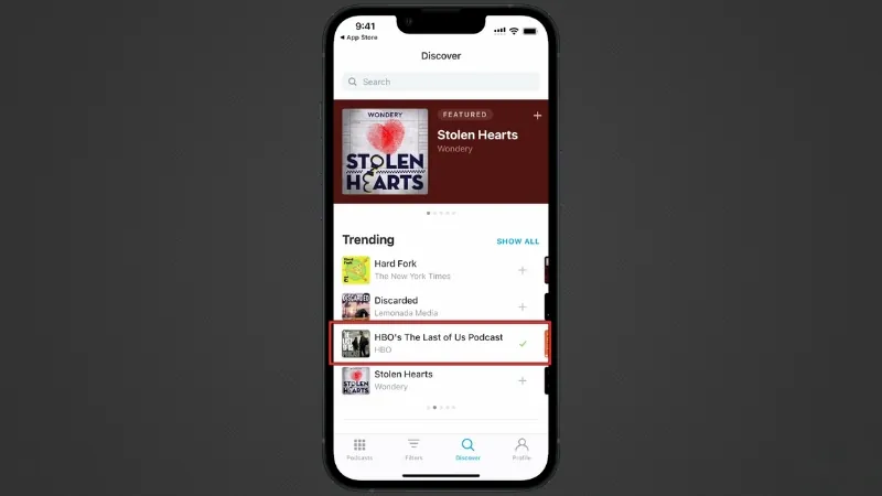 A Screenshot of The Pocket Casts App on an iPhone