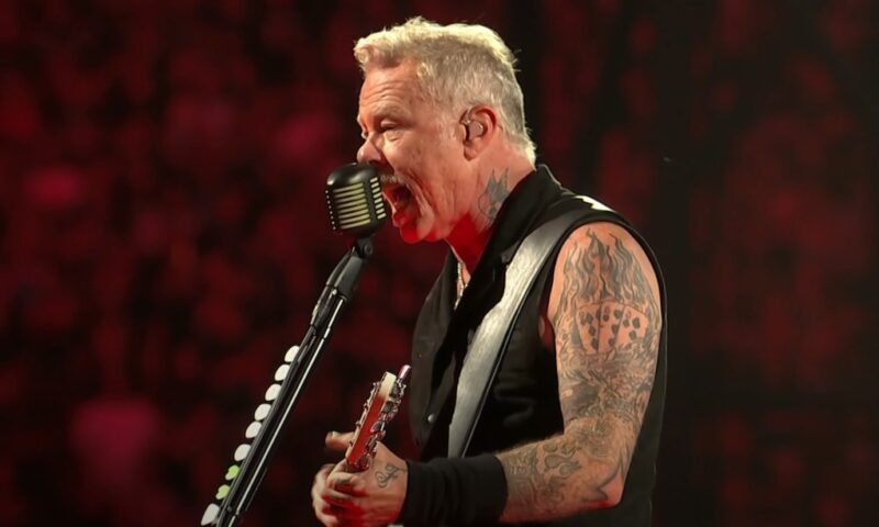 James Hetfield delivers a powerful vocal performance