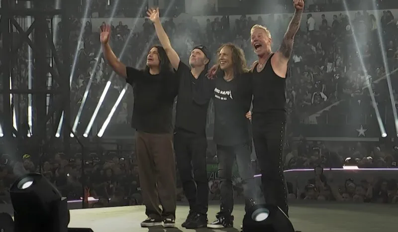 Metallica on stage in London