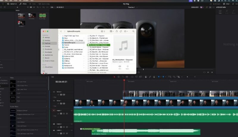 DaVinci Resolve software interface