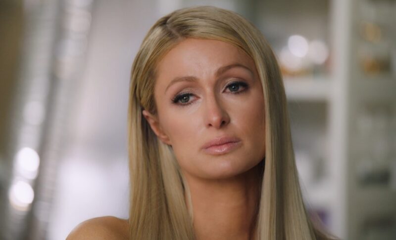 Paris Hilton, appearing thoughtful and composed