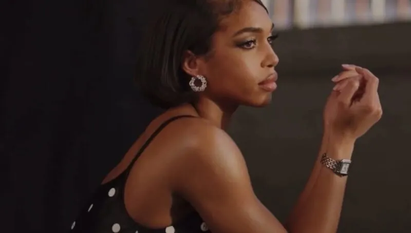 Lori Harvey posing during a photoshoot