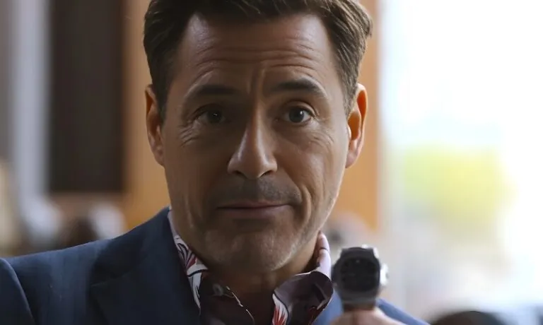 Robert Downey Jr holding a luxury watch